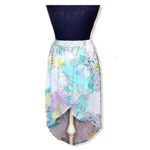𝅺tulle Boho Floral High Low Skirt